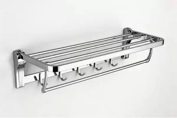 Commercial Grade 304 Stainless Steel Towel Rack for Hotel Bathroom