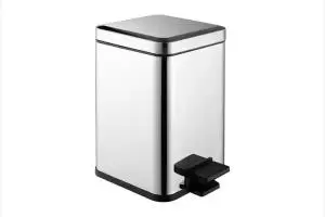 304 Stainless Steel Pedal Trash Can for Hotel & Public Bathroom